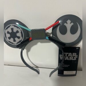 Disney Parks Star Wars Lightsaber Light Up Mickey Ears Headband